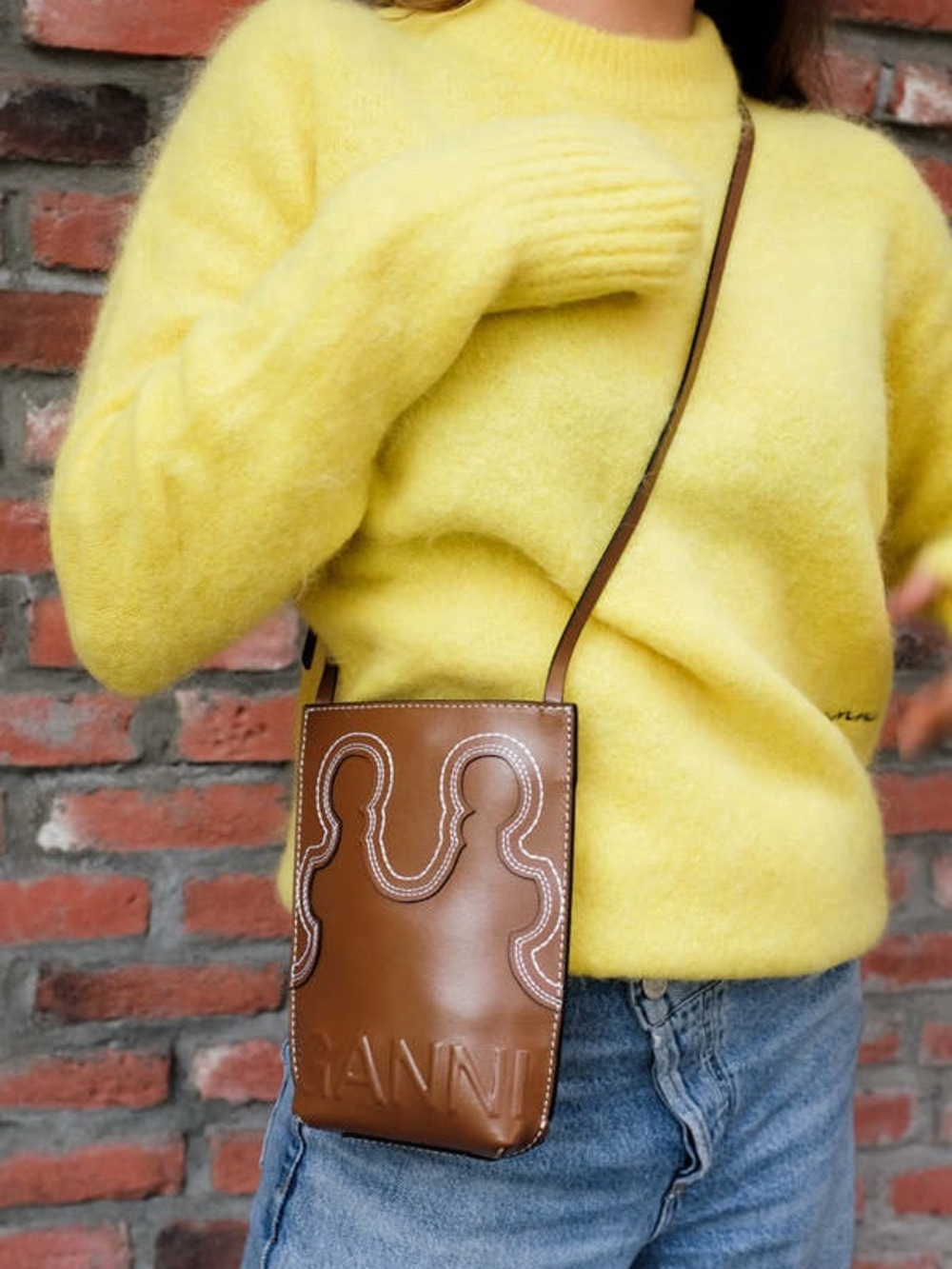 GANNI Leather Western Bag
